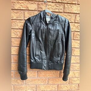 • Blink Danier Hooded Leather Jacket